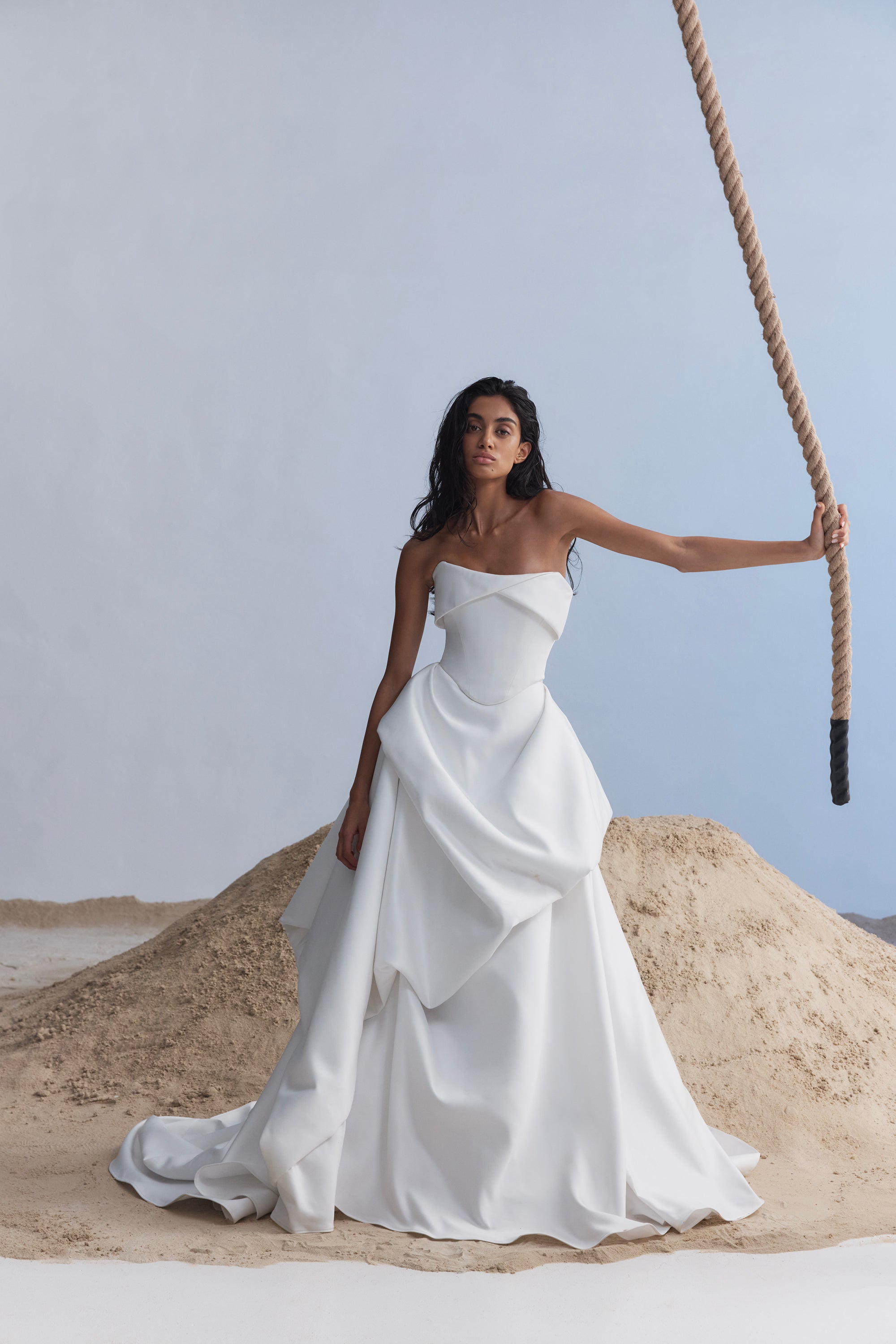 Lowe - Structured Duchess Satin Skirt – KYHA Studios US