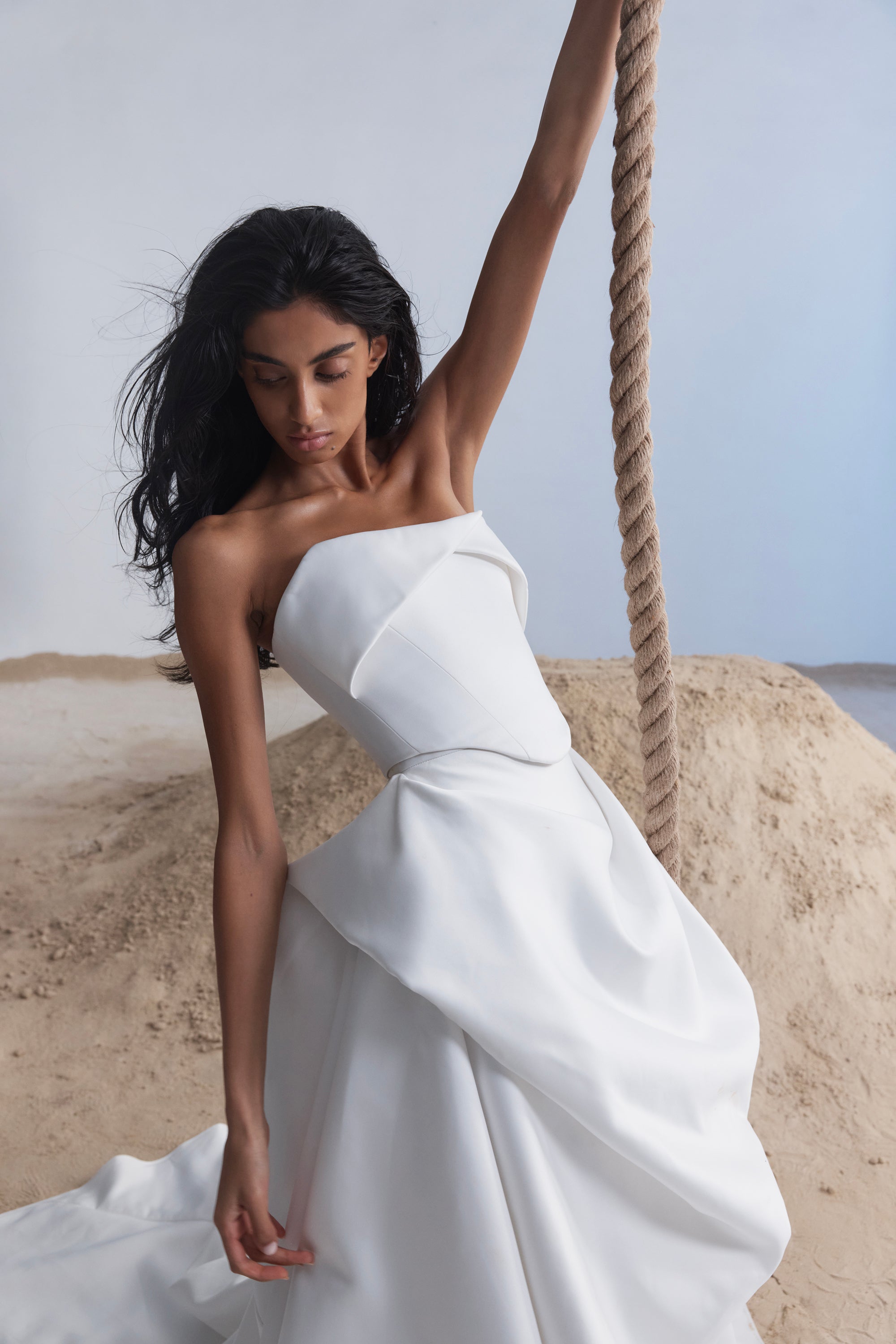 トップス Kiha Leo - Duchess Satin Structured Bridal Corset – KYHA Studios US