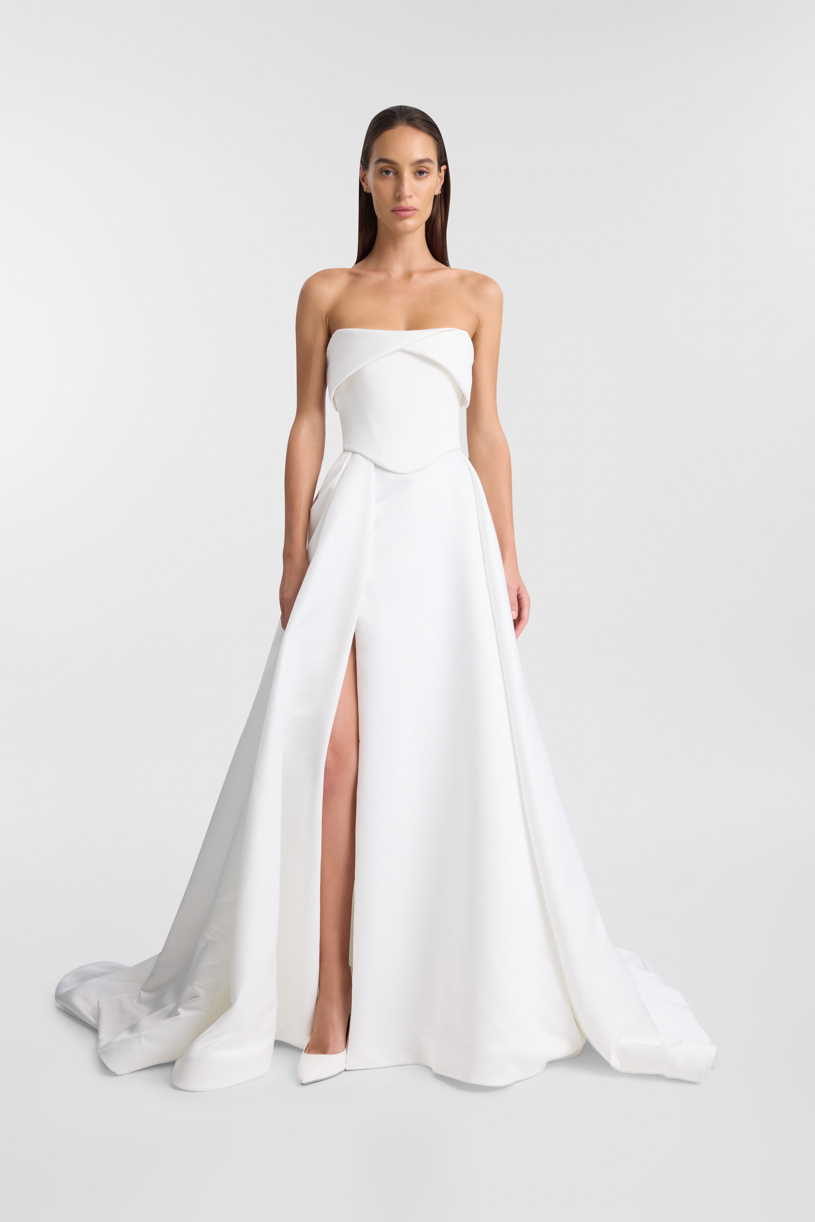Leo - Duchess Satin Structured Bridal Corset – KYHA Studios US