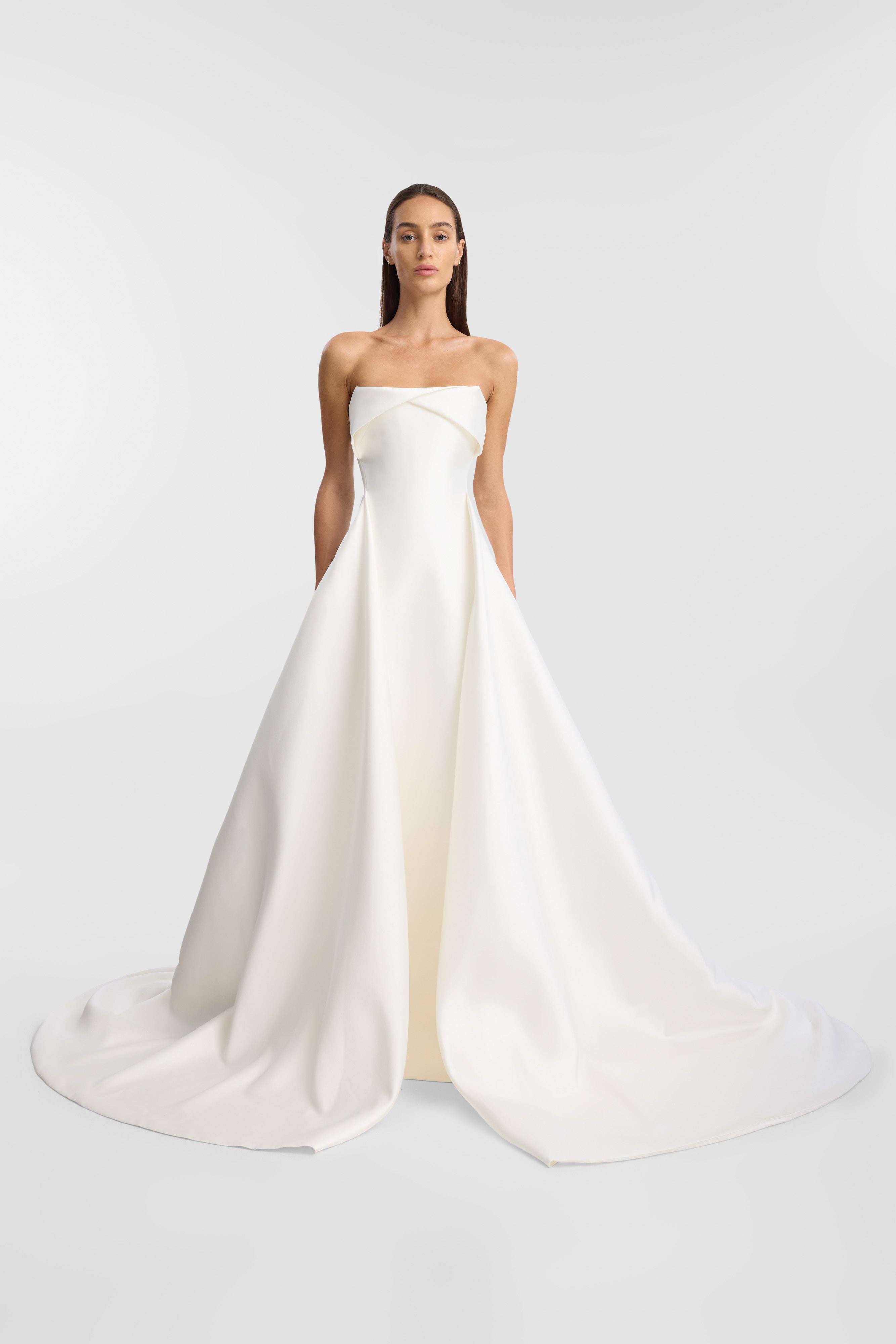 Lincoln Gown - Strapless Mikado Wedding Gown Ivory / 1 Lincoln Gown - Strapless Mikado Wedding Gown Ivory / 1