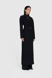 Bonded Crepe Hourglass Coat