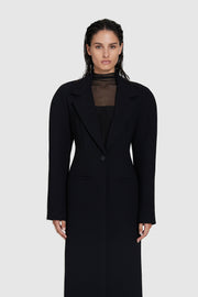 Bonded Crepe Hourglass Coat