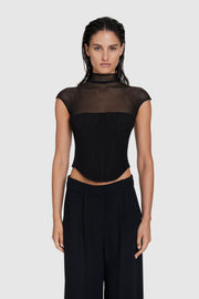 High Neck Corset Top