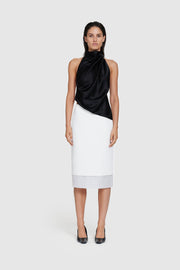 Bonded Crepe Pencil Skirt