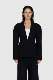 Bonded Crepe Hourglass Blazer