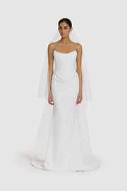 Sheath Veil - Bright Ivory