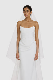 Sheath Veil - Bright Ivory
