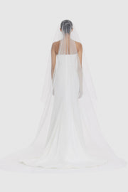 Sheath Veil - Bright Ivory